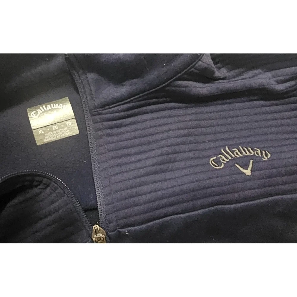 Callaway 1/4 Zip Sweatshirt Men's Size L Shacket Pullover‎ Blu